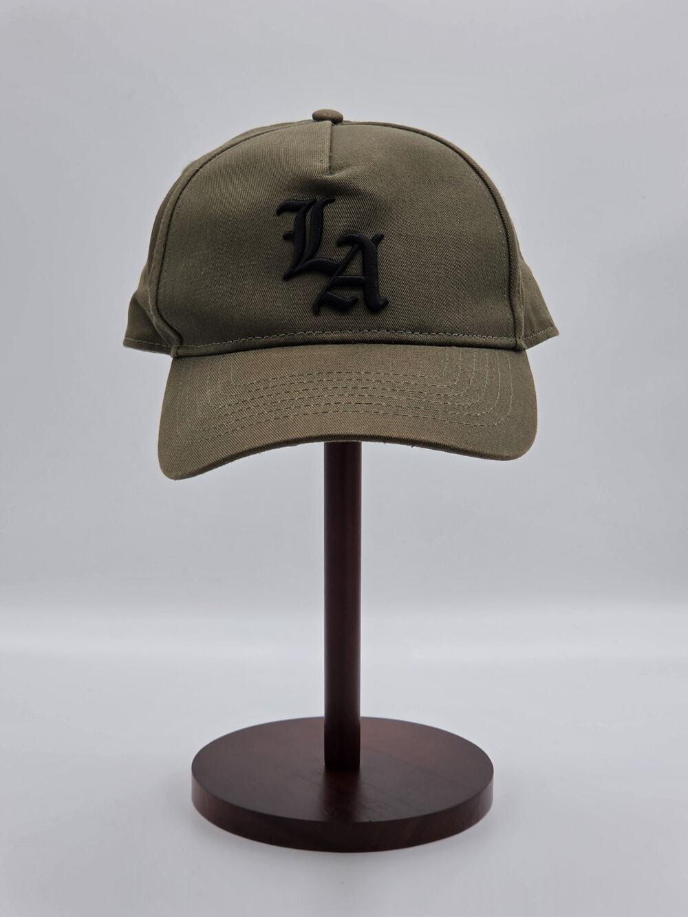 Cotton On LA Hat Olive Green Black Embroidered Snapback Cap One Size 2021